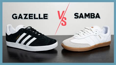 adidas gazelle vs samba shoes.